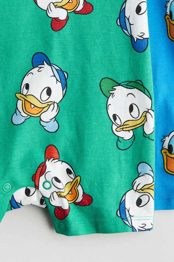 H&M Set Van 2 Pyjama‘s Met Print Helderblauw/donald Duck