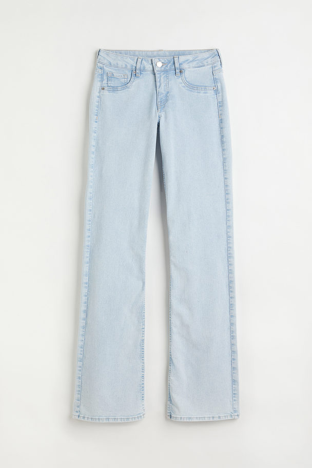 H&M Flare Low Jeans Pale Denim Blue
