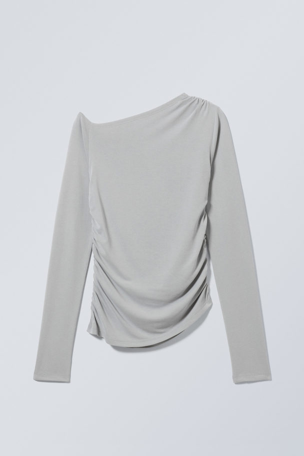 Weekday Main Asymmetric Long Sleeve Ljus Dusty Grå