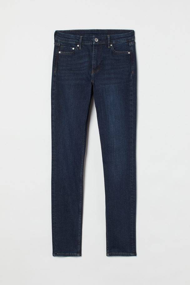 H&M Skinny Regular Jeans Dark Denim Blue