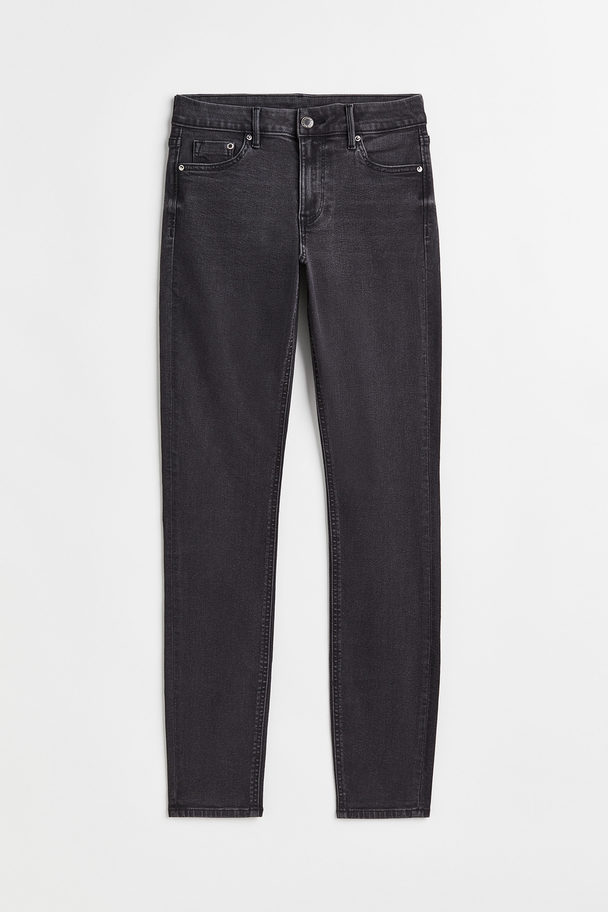 H&M Skinny Regular Jeans Schwarz