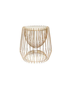 SideTable Malibu 225 white / brass