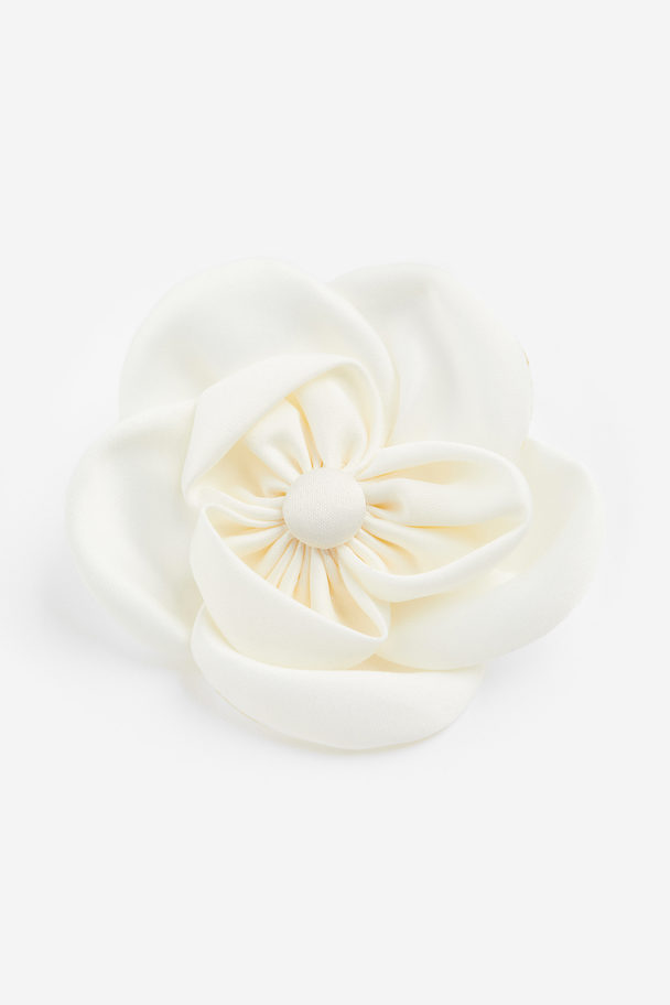 H&M Haargummi mit Stoffblüte Weiß