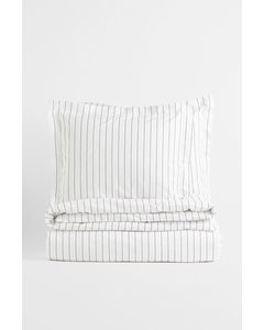 Baumwollbettwäsche für Doppelbett Weiß
