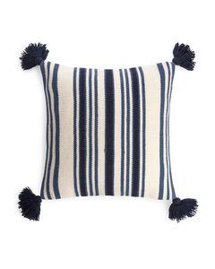 Wool Blend Cushion Cover 50 X 50 Cm Beige/blue