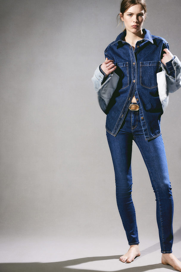 H&M Shaping Skinny Regular Jeans Dunkles Denimblau