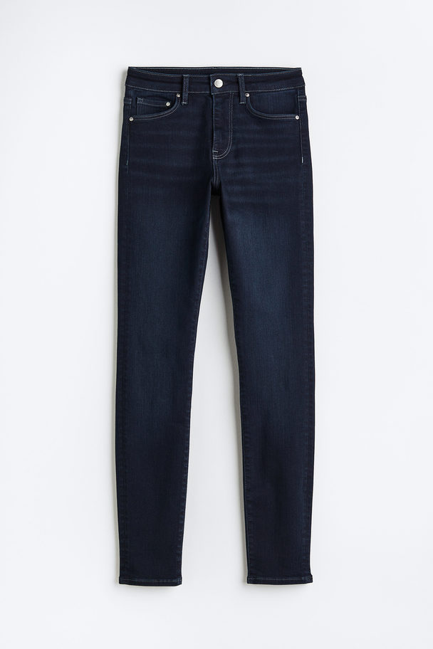 H&M Shaping Skinny Regular Jeans Dark Denim Blue