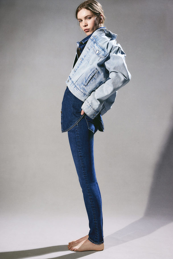 H&M Shaping Skinny Regular Jeans Donker Denimblauw