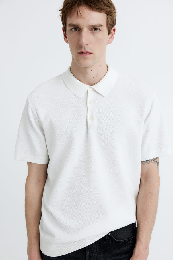 H&M Poloshirt Regular Fit Hvid