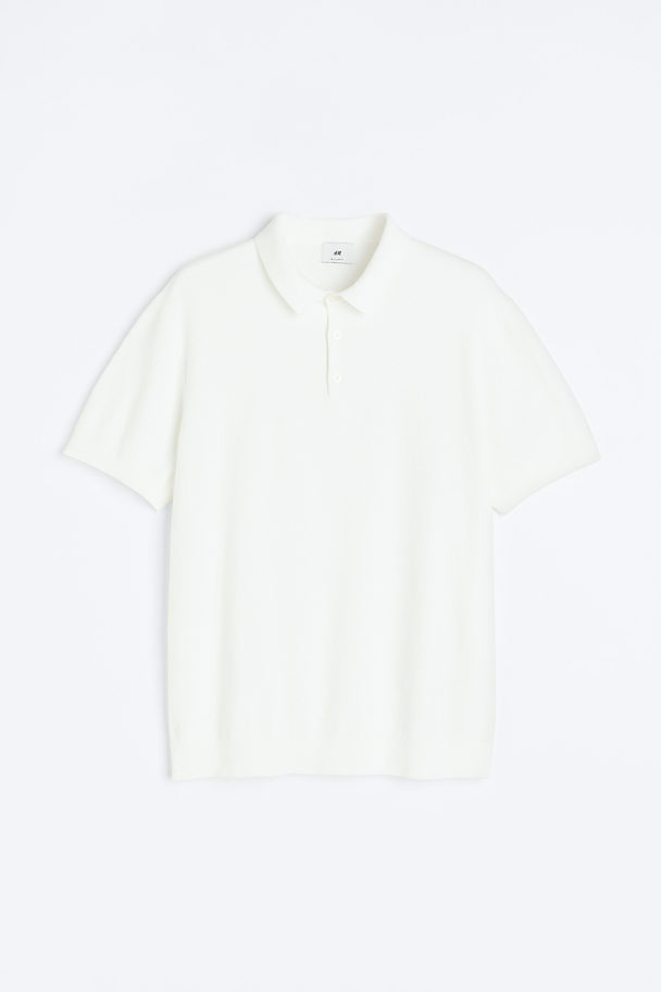 H&M Regular Fit Polo Shirt White