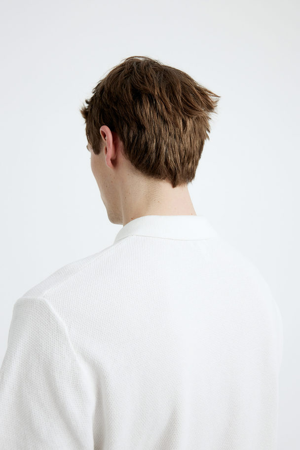H&M Regular Fit Polo Shirt White