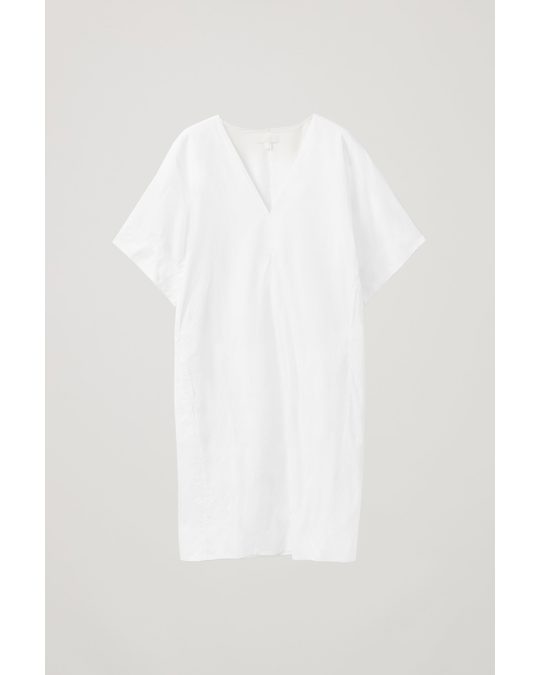 COS V-neck Dress White
