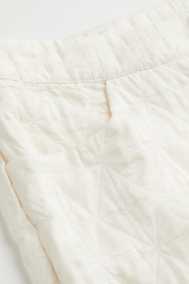 H&M Quilted Trousers White