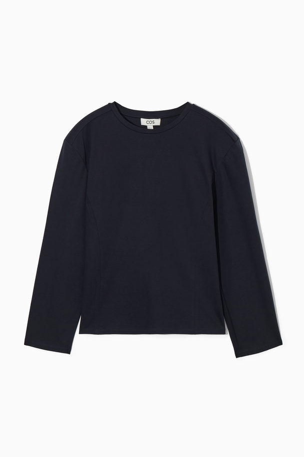 COS Waisted Long-sleeved Top Navy