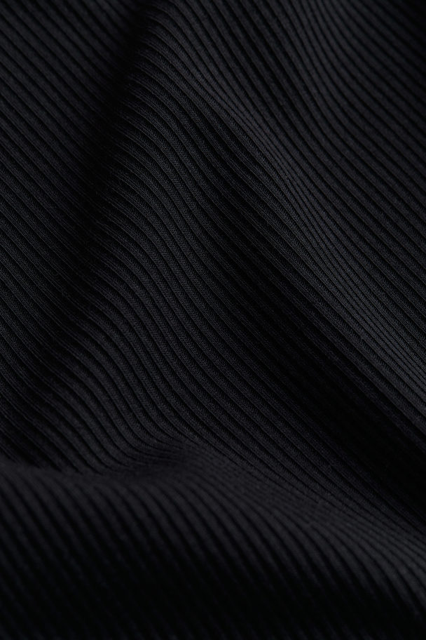 H&M Ribbed Sleeveless Dress Black
