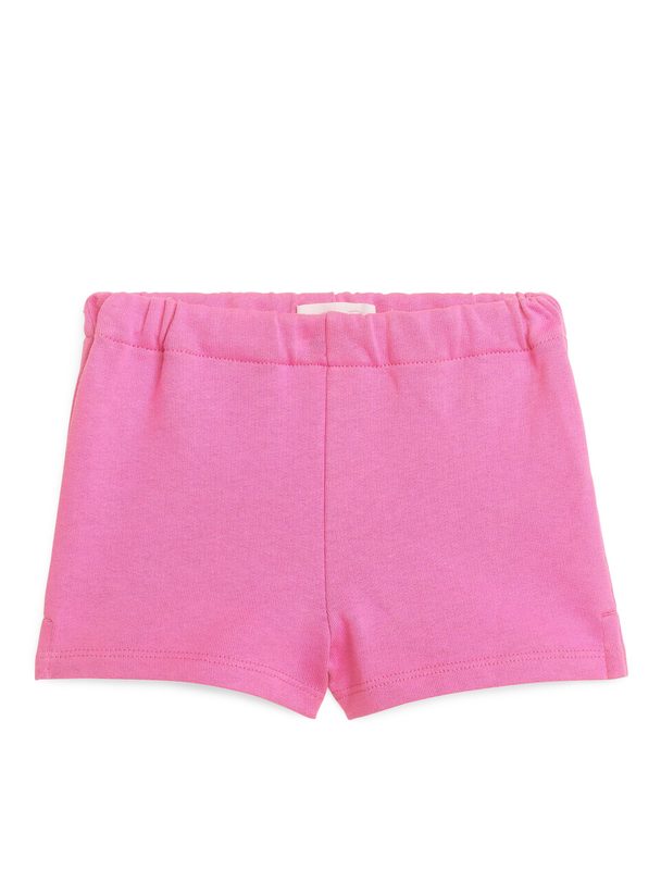 ARKET Shorts aus Baumwollfrottee Rosa