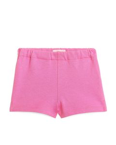Shorts aus Baumwollfrottee Rosa