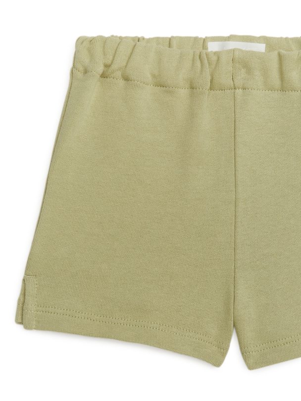ARKET Shorts aus Baumwollfrottee Khaki