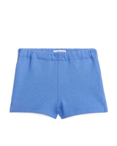 Shorts aus Baumwollfrottee Blau