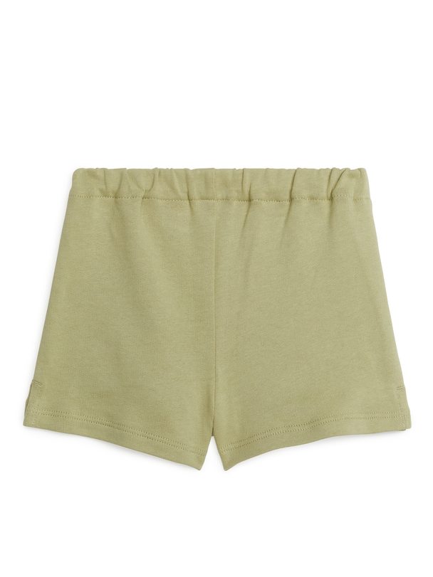 ARKET Shorts aus Baumwollfrottee Khaki
