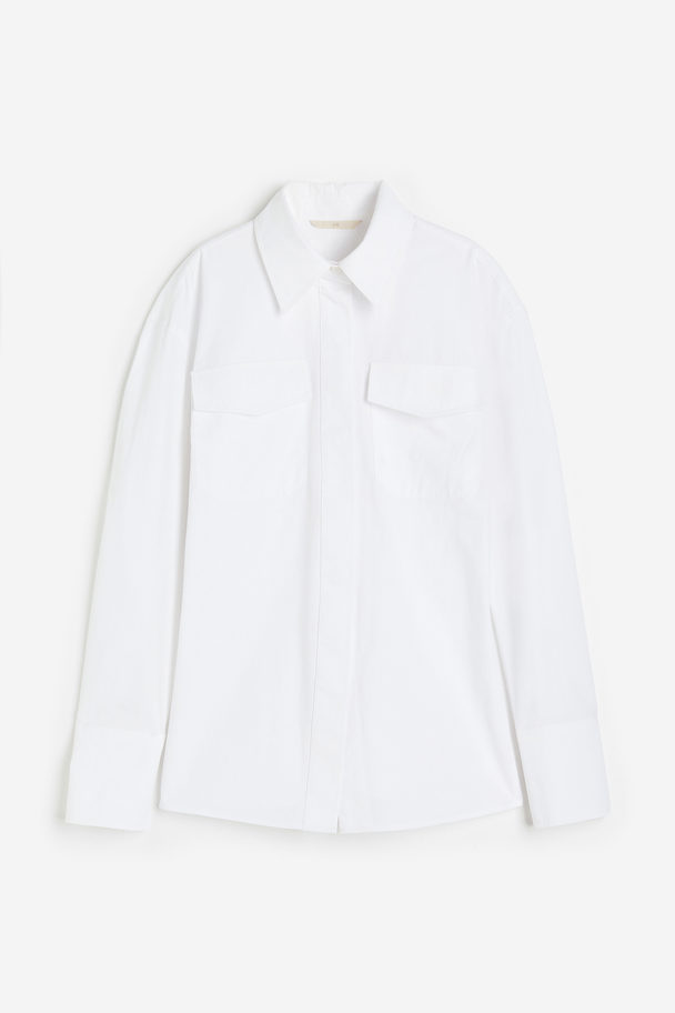 H&M Utility-Bluse Weiß