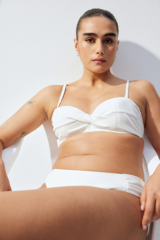 H&M Balconette Bikini Top White