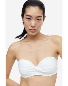 Balconette-Bikinitop Weiß