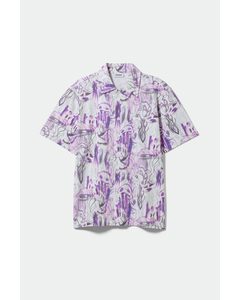 Pass Short Sleeve Shirt Purple Scribbles