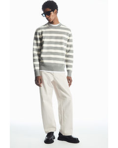 Striped Knitted Jumper Grey / Striped