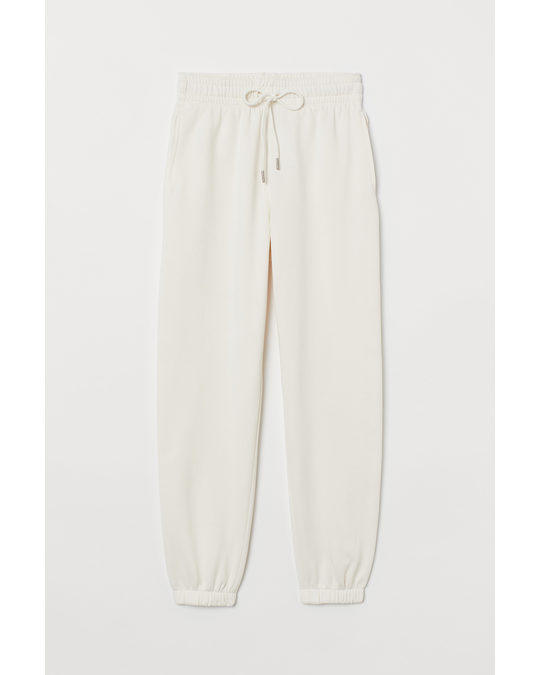 H&M Cotton-blend Sweatpants White