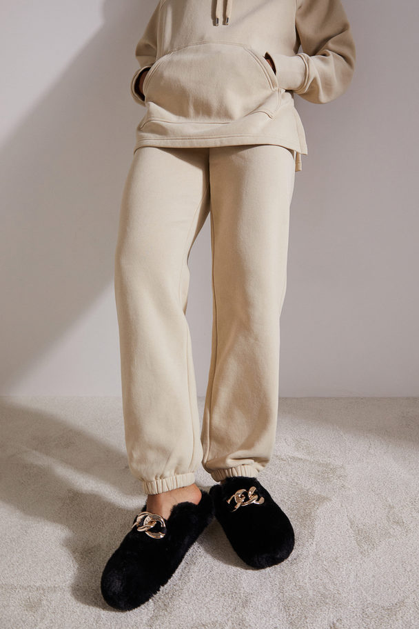 H&M Cotton-blend Sweatpants Light Beige