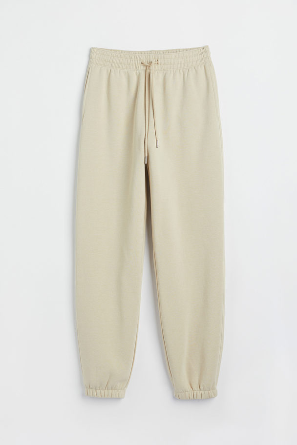 H&M Cotton-blend Sweatpants Light Beige