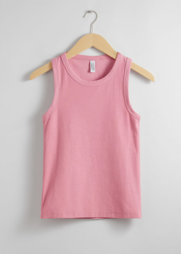 & Other Stories Fitted Tank Top Light Pink