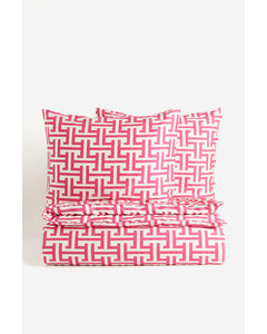 Viscose Double/king Duvet Cover Set Hot Pink/patterned