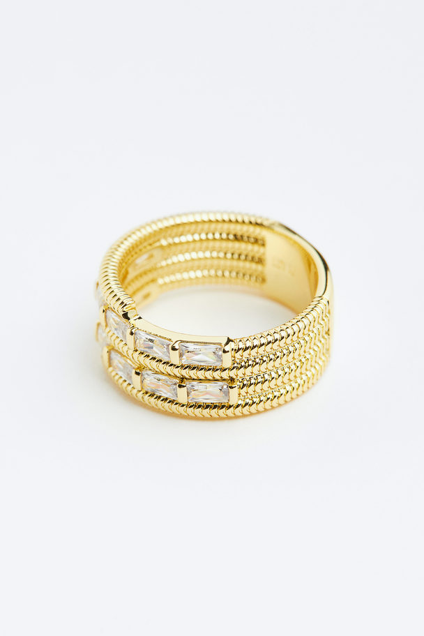 Luv Aj The Baguette Coil Ring Gold