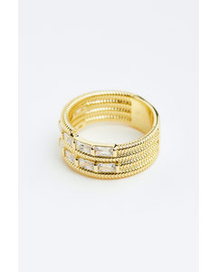 The Baguette Coil Ring Gold
