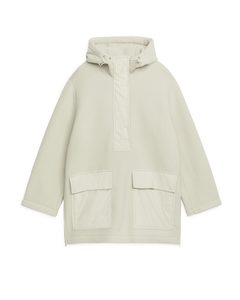 Hooded Fleece Jacket Off-white