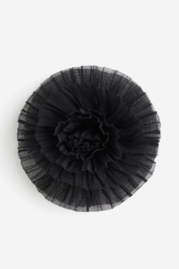 H&M Haarspange mit Blume Schwarz
