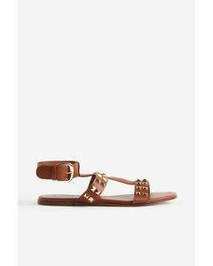 Studded Sandals Brown