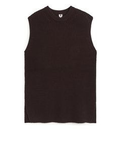 Knitted Vest Brown