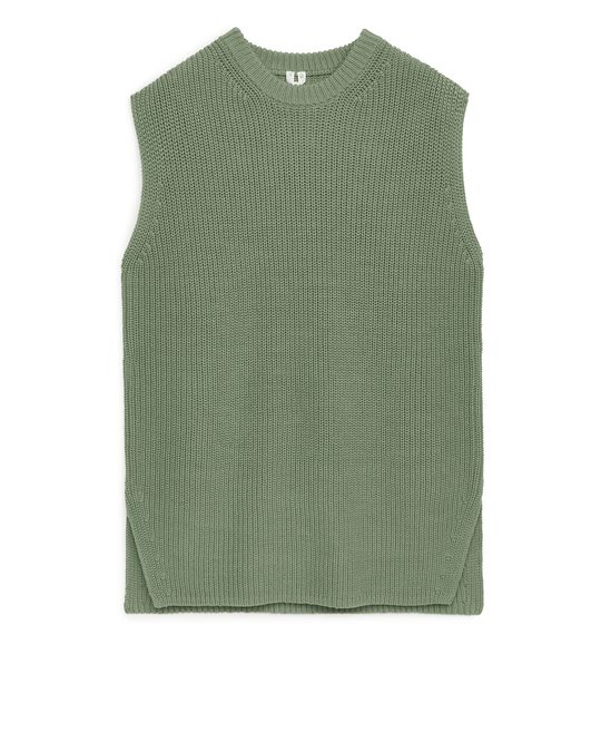 afound.com | Arket Knitted Vest Dusty Green