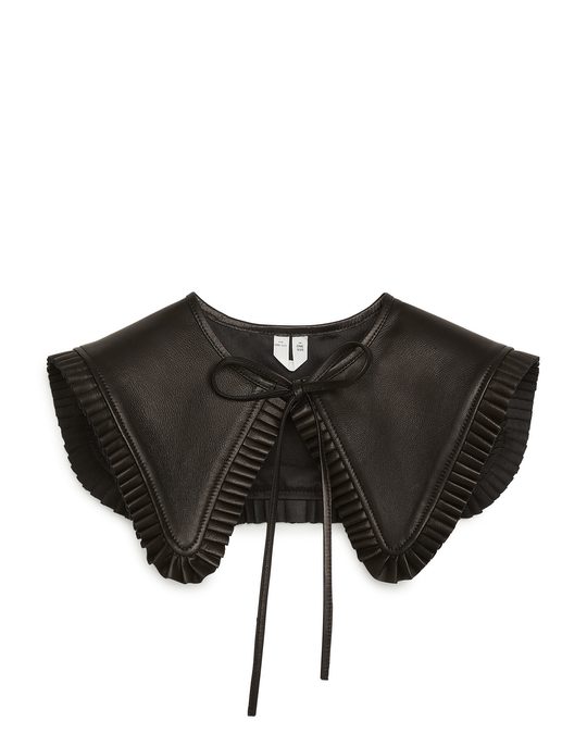 Pleat-edge Leather Collar Black - bestellen vanaf 27 € | Afound
