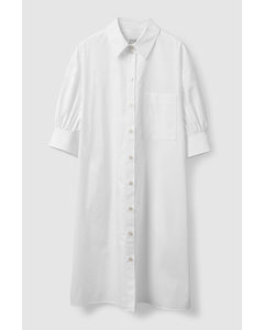 Loose-fit Shirt Dress White