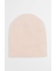Fine-knit Wool Hat Light Powder Pink