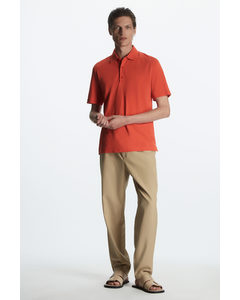 Regular-fit Piqué Polo Shirt Orange