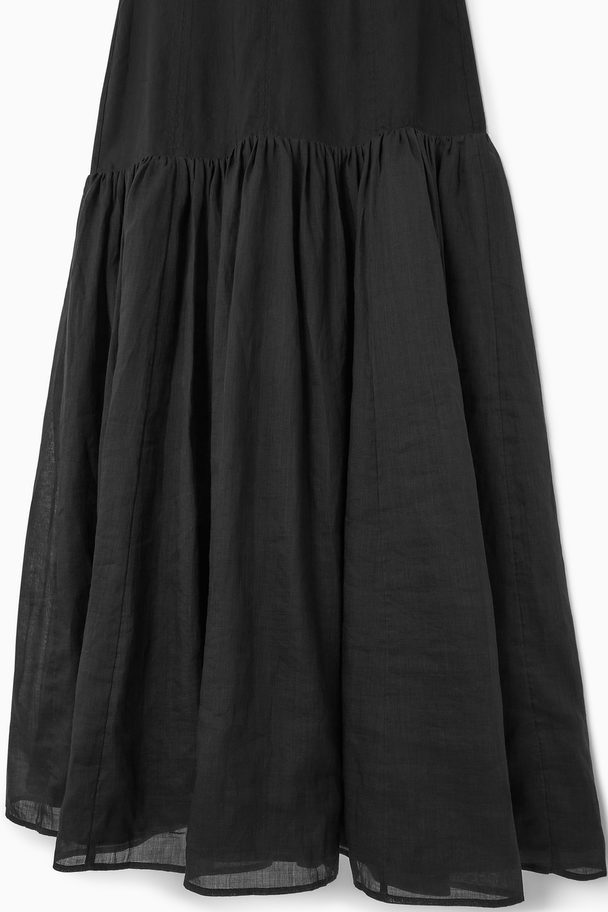 COS Dropped-waist Maxi Dress Black