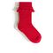Frill Socks, 2 Pairs White/red