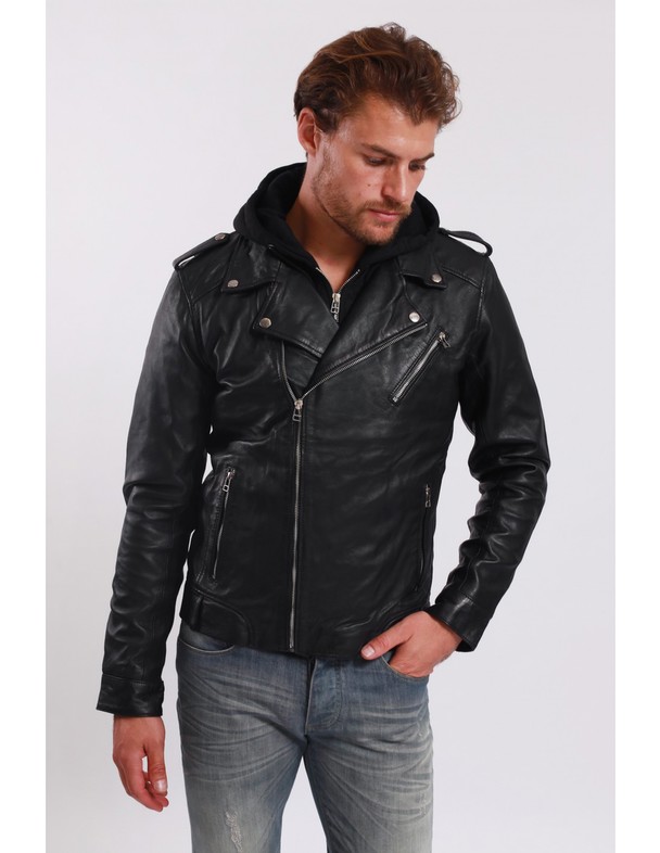 Le Temps des Cerises Leather Jacket Louaye