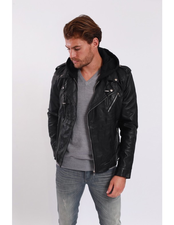Le Temps des Cerises Leather Jacket Louaye
