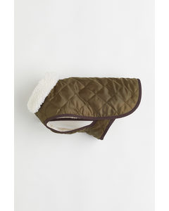 Quilted Dog Jacket Khaki Green